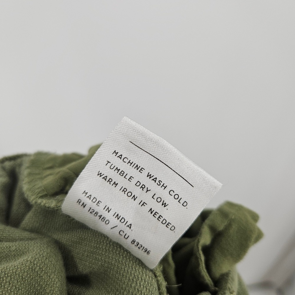 Pact Modern Corduroy Wide Leg Pants Womens Olive Green High Rise Button Fly Sz M - Picture 10 of 10